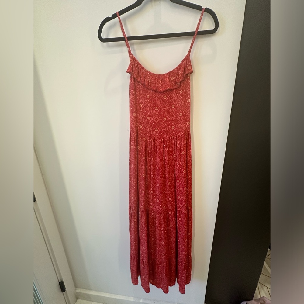 Band of Gypsies Collective sundress. Sample. Red Floral Geo design Sz S NWT